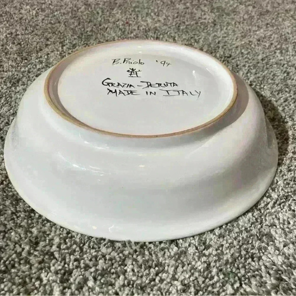 Grazia Deruta Pottery Ceramic Plate Hand Painted Italy-Multi-colors 10” - Picture 3 of 9